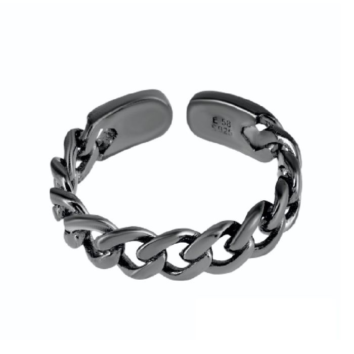 Men's silver ring WD00578